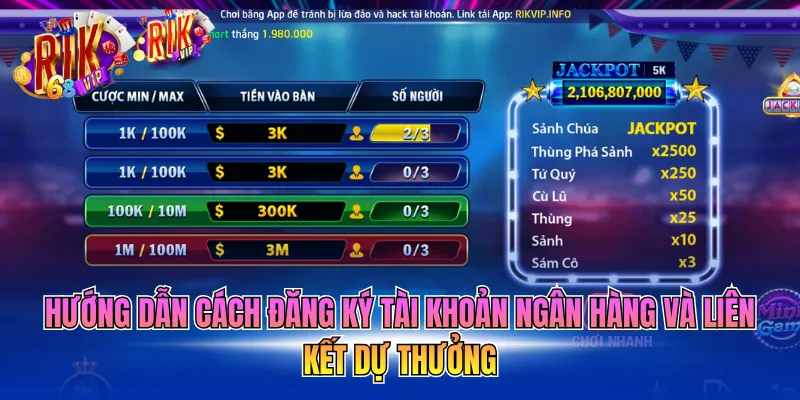 Hướng dẫn cách đăng ký tài khoản ngân hàng và liên kết dự thưởng